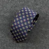 2023 Nya män slipsar Fashion Silk Tie 100% Designer Jacquard Classic Woven Handmade för bröllop Casual and Business Slips med original Box 123