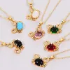 Pendant Necklaces Simple Cute Gold Color Crab For Women Luxury Charming Colorful Crystal Statement Necklace Party JewelryPendant