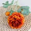 Home Decoration Flower Art, Artificial Flower Long Branch 2-Head Simuled Camellia LT423
