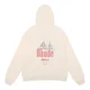 Rhude Sweat à capuche automne / hiver Nouveau niche Tendance de beauté Saipoir imprimé pur coton pur Terry Men et couple Sweat à capuche ZKTD