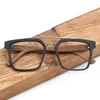 Occhiali da sole Frames 2023 Wood Grain Acetato Double Beam Eyewear Japan Style Vinatge Occhiali da lettura di grandi dimensioni Occhiali da vista per uomo Occhiali da vista