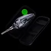 Chinafairprice NC064 Smoking Pipe Dab Rig Glass Water Bong Bag Set 510 Titanium Quartz Ceramic Nail Dabber Tool Silicon Jar OD 63mm Diamond Cut Perc Bubbler Pipes