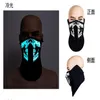 Ganze interessante LED-Sprachsteuerung Big Terror Masken Radfahren Reiten Outdoor-Maske Kaltlichthelm Feuer Festival Party Glowin189D