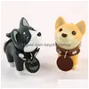 Keychains Bolyards Creative Puppy Keychain Gift Backpack Pinging Key Pingente para a família e amigos Dog Anel com caixa de 12 estilos D DHB10