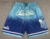 Shorts de basquete masculino Indiana costurados com bolso com zíper calça de moletom de malha retrô esportiva S-2XL curto