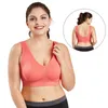 Women's Shapers Damen Nahtloser Schlaf-BH ohne Polster Unterwäsche Brust Sport Büstenhalter Yoga Laufen Tops Weste Große Größe Drahtlose Baumwolle