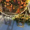 Party Decoration 10pcs) Gold-Plated Wedding Centerpiece Backdrop Tall Metal Iron Geometric Flower Stands Yudao1574