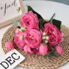 Fiori Decorativi Stile Coreano Piccolo Mazzo Di 5 Philippe Roses Ornamenti Di Decorazione Domestica Artificiale Di Fascia Alta Matrimonio