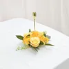 Dekorativa blommor Vackra bröllopsljusstake Imitation Rose Simulation iögonfallande julprydnader