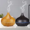 Appliances High Quality 550ml Aromatherapy Essential Oil Diffuser Wood Grain Remote Control Ultrasonic Air Humidifier with 7 Colors Light