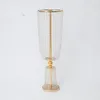 Украшение вечеринки Золотые вазы Центральные части высокие хрустальные металлические ваза. Свадебная люстра для столов 1545