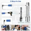 Contactdozen WOZOBUY Universal Socket Wrench Tool Kit 719mm Socket Wrench Tool Set with 3/8 Ratchet Wrench Power Drill Adapter Gift DIY