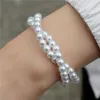 Strand Trendy Imitation Perles Bracelet Pour Femmes À La Main Perle Charme Exquis Bracelets Bijoux Femme Dames Partie