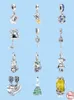925 Sterling Silver Charms för Pandora smycken pärlor dingle Mother Daughter Monkey Bead
