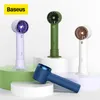 Hayranlar Baseus Elde Fan USB USB Şarj Edilebilir Küçük Masa Fanı Taşınabilir Soğutucu Soğutucu Fan Seyahat Mini Fan Handy Fan Power Bank ile