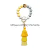 Key Rings 8 Styles Sile Bead Bracelet Chain Female Italian Tassel Bracelets Keys Ring Drop Delivery Jewelry Dhclt