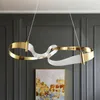 Lustres Moderne Acrylique Lustre Led Or Streamer Postmoderne Conception Italienne Lampe Salon Cuisine Île Intérieur