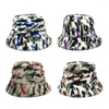 Bérets Camo chaud casquettes laine fausse fourrure hiver seau chapeau pour femmes Camouflage pêcheur chapeaux casquette Panama dame mode