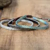 Charm Bracelets Handmade Black Gallstone Rope Chain Weaved Adjustable Retro Man Fashion Accessories Arrowhead Classic Ladies High Jewelry