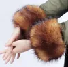 Sleevelet Arm Sleeves Winter Short Hairy Women Warmers Faux Raccoon Fur Soft Fluffy Fashion Sleeve Ladies Cute Accessories Cuff W101C 230512