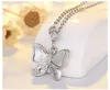 Wholesale Singapore Chomel White Fritillary Butterfly Tassel Necklace Small Design Collarbone Rose Gold Chain