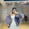 Women's Fur & Faux LaVelache 2023 Real Coat Winter Jacket Women Natural Raccoon Knitted Thick Warm Outerwear Streetwear Pearl V-neck
