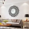 Duvar saatleri Ly Saat Kristal Güneş Modern Stil Sessiz Oturma Odası Ofisi Ev Dekorasyonu Dijital Clockwallwall