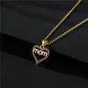 Chains Woman Necklace Chain Men Love Letter Mom Pendant Gold Plated Copper Microinlay Jewelry Mother's Day Gift