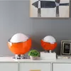 Lâmpadas de mesa Radar nórdico LED Glass Desk Art Art Bedra Lâmpada Verde Amarelo para o quarto Decoração da sala de estar