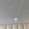 Chaînes 925 en argent Sterling coeur irrégulier colliers pour femmes mode luxe qualité bijoux cadeau femmes articles PABEYN