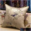 Cushion/Decorative Pillow Sofa Flower And Bird Pattern Throw Er Set Cushion Case Ers Decorative Drop Delivery Home Garden Textiles Dh0Vg