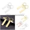 Porte-clés Personnalisé Couple Porte-clés En Acier Inoxydable Spliter Coeur Anneau Saint Valentin Cadeau Drop Delivery Bijoux Dh0Jm