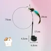 Toys Simulation Feather Bird Interactive Cat Toys With Suction Cup Funny Cat Play Play Tald Toys Kitten Cat Supplies voor binnenkatten