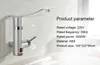 ヒーター3000W電気インスタント給湯器蛇口LED周囲光温度ディスプレイバスルームキッチンタンクレスコールドヒーティングタップ