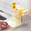 Organisation Sponge Holder Soap Drain Storage Rack Kitchen Sink Organizer Rag Dishcloth Brush Iron Shelf Badrumstillbehör