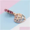 Charms 925 Sterling Sier voor originele Pandora Charmel Bracelet Rose Lock Tree of Life Love Family Beads Diy Sieraden maken druppel Dh12A