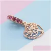 Charms 925 Sterling Sier per originale Pandora Charm Bracciale Rose Lock Albero della vita Amore Famiglia Perline Gioielli fai da te Fare Drop Delive Dh12A