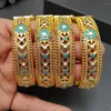 Bangle Dubai Bangles Tow Color For Women Jewelry 18K Gold Fashion Luxurious Heavy Bracelet