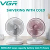 Ventiladores Nuevo Ventilador eléctrico con cabezal móvil, Ventilador de escritorio USB pequeño, Ventilador de mano recargable, Ventilador de refrigeración circulante silencioso portátil