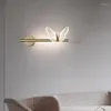 Lampade da parete Modern Butterfly LED Illuminazione per interni Applique Lampada per camera da letto Comodino Soggiorno Decorazioni per la casa
