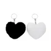 Keychains Factory Stock Plush Heart-shaped Keychain Super Cute Faux Fur Ladies Pendant Handbag Key