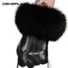 Five Fingers Gloves Winter Women 2021 Touch Screen Genuine Leather Black Luva Guantes Handschoenen Modis Hiver Femme2928