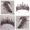 Haar sieraden Vintage Barokke hoofdbanden Purple Crystal Tiaras Crowns Bruid Noiva Headpieces Bridal Party Crown Drop D Dhgarden Dh5lc