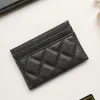 7A Porta carte di design Caviar Portafogli in pelle bovina Borsa da donna unisex casual tinta unita
