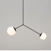 Lampes suspendues Ligne minimaliste du designer Lustre Salon moderne Salle à manger Décor à la maison Barre lumineuse suspendue Éclairage industriel créatif