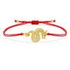 Bracelets porte-bonheur zircon cubique pierre Dragon chinois rouge chaîne Bracelet femmes hommes 2023 mode CZ Animal chanceux bijoux cadeau