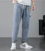 Hommes Jeans Hommes Mode Coréenne 2023 Vintage Pantalon Droit Harajuku Baggy Pantalon Qualité Denim Harem W93