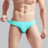 Underpants Męskie bieliznę Ultra cienkie lodowe jedwabne majtki seksowne przezroczyste niskie talii płynne solidne homme bikini tanga hombre