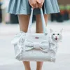 Carriers Winter Warm Ruffled Rabbit Velvet Dog Bag Going Out Portable Cat Shoulder Handbag Pet Backpack Dog Supplies For Small Dogs