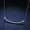 Collier pour femmes Moissanite diamant 1ct sourire conception 925 collier en argent Sterling pendentif clavicule chaîne bijoux accessoires
